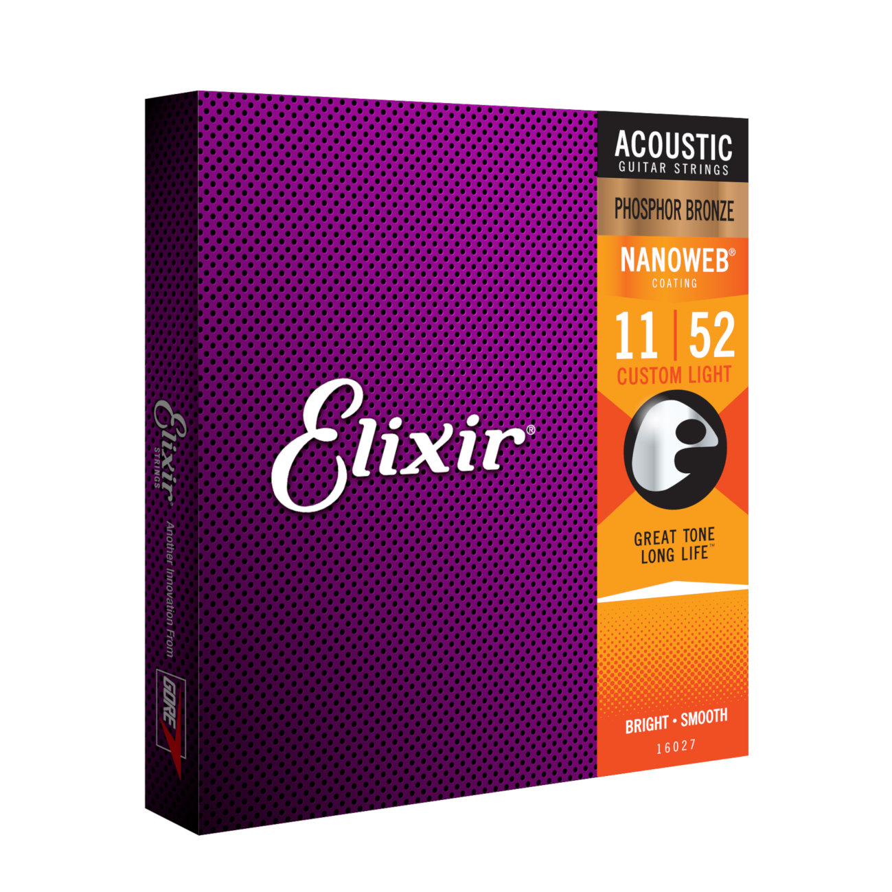 Elixir Phosphor Bronze Nanoweb Custom Light 11-52