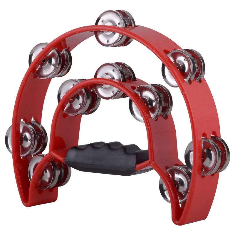 Pandeireta Dadi Meia-Lua Dupla MT1 RED