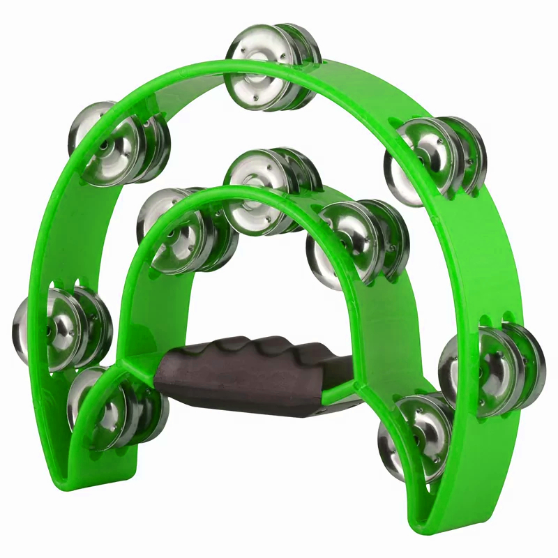 Pandeireta Dadi Meia-Lua Dupla MT1 GREEN